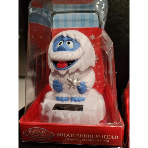 Abominable Snowman Ruldolph The Grinch Solar Activated Bobble Heads - Brand New - Picture 2 of 6
